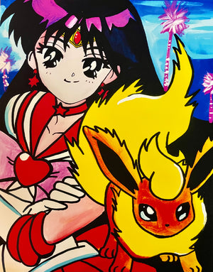 SailorMoon x Pokémon 5 Combo Print