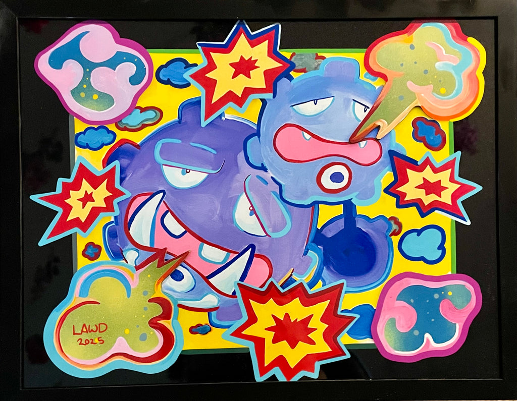 Weezing framed print